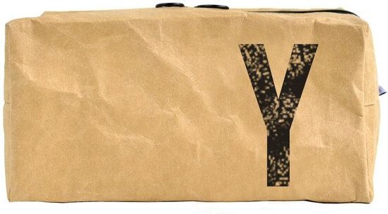 renna deluxe Waschtasche und Kosmetiktasche mit Monogramm, vegan, BRAUN