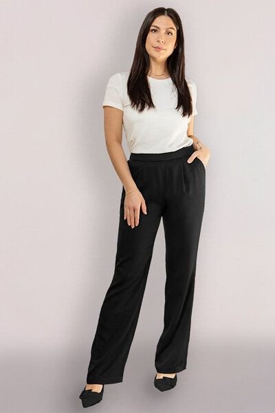 l'amour est bleu Gerade Bundfaltenhose aus Tencel