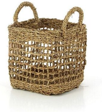 GLOBO Fair Trade Eckiger Seegraskorb BOGRA