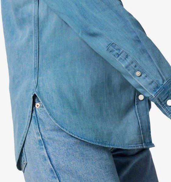 YTWOO Damen-Jeansbluse aus Bio-Baumwolle