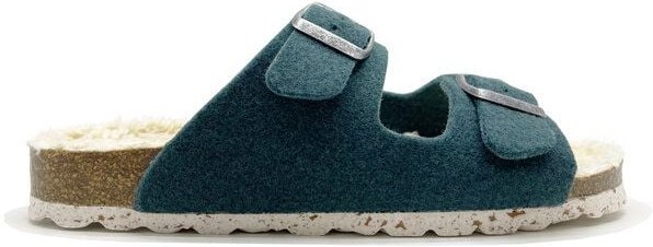 Vegane "thies ® Recycled Plush PET Bio Sandale" aus rec. PET & Biobaumwolle