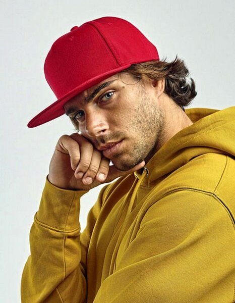 Atlantis Headwear Atlantis recycelte Flat-Cap mit Kunststoffverschluss