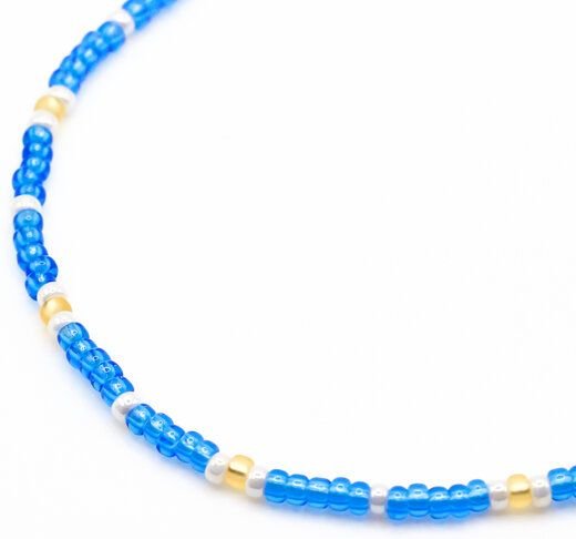 Thumbnail - juni Blaues Perlenarmband "Wave"