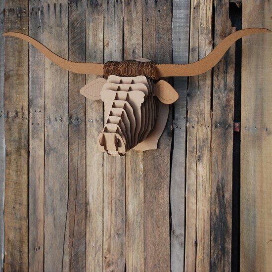 Cardboard Safari Longhorn "Tex"