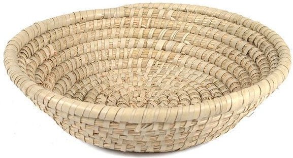 GLOBO Fair Trade Korb BROT in drei Größen, Kaisa-Gras, Rund, Naturmaterial