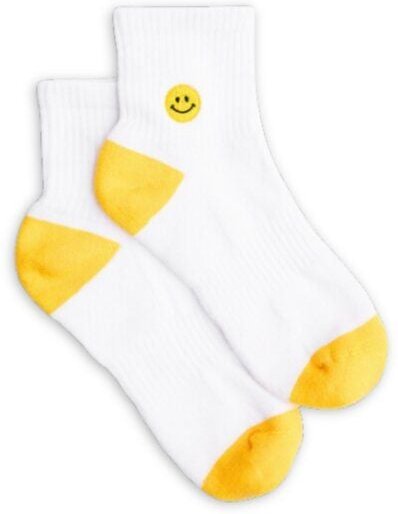 Natural Vibes Smiley Bio GOTS | Sneaker Socken mit Smile | Herren Damen Socken |