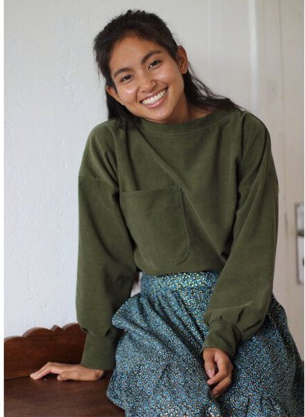 ManduTrap Pullover aus Cord / Biobaumwolle (kbA) in blau oder grün