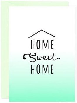 Bow & Hummingbird Mini-Grußkarte Home Sweet Home