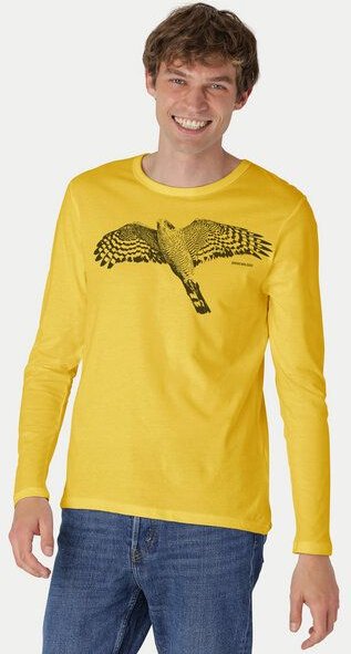 Peaces.bio - handbedruckte Biomode Bio-Herren-Langarmshirt "Sperber"