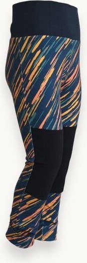 Babbily Mitwachs-Leggings Kinder Bio GOTS - Komfortbund, verstärkte Knie - Kunterbunt