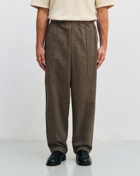 Rotholz Weite Bundfaltenhose Bio Baumwolle