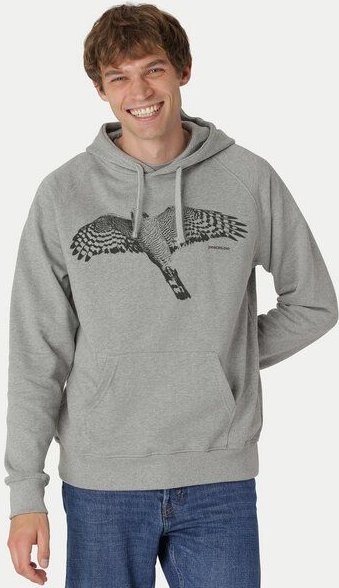Peaces.bio - handbedruckte Biomode Bio-Herren-Kapuzensweater Sperber