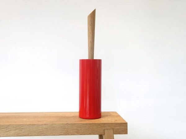 werkvoll by Lena Peter Upcycling WC-Bürste FIRE mit Eichegriff