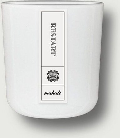 mahalo Duftkerze aus Sojawachs - RESTART - Orange • Bergamotte • Salbei • Patchouli