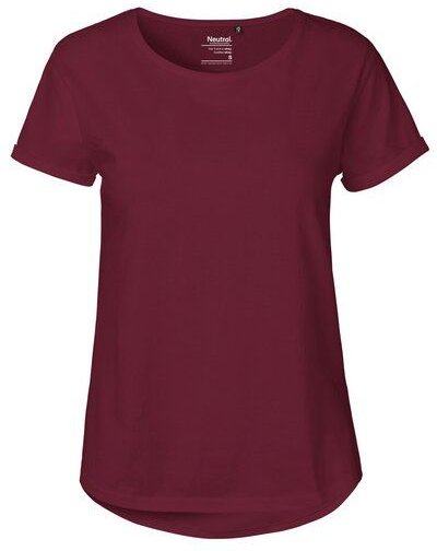 Neutral® Damen Roll Up Sleeve T-Shirt von Neutral Bio Baumwolle Rollärmel