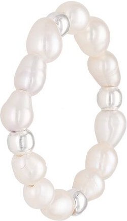 Thumbnail - pakilia Perlen Ring mit Silberbestandteilen