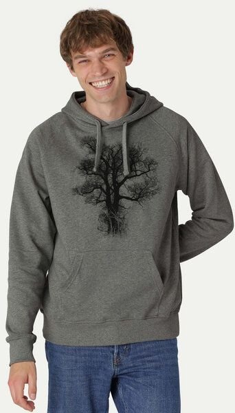 Peaces.bio - handbedruckte Biomode Bio-Herren-Kapuzensweater Chestnut