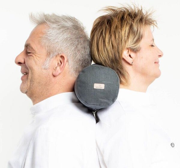 nahtur-design Nackenrolle mit Bezug aus 100% Leinen und Füllung mit Merinowolle oder Dinkelspelz