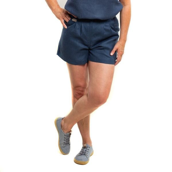 nahtur-design Leinenshorts mit Bundfalten