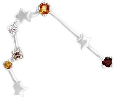 Eppi Goldener Ohrring mit Sternzeichen Gemini