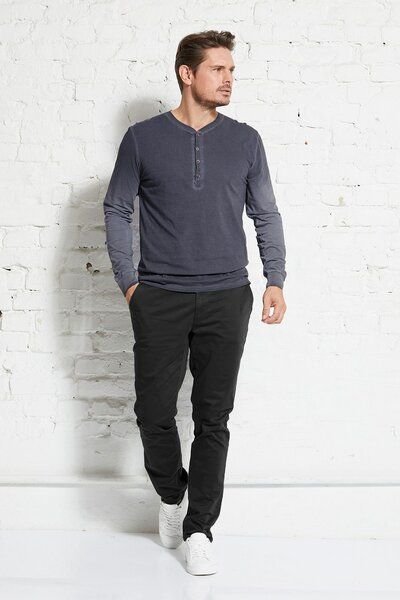 Wunderwerk Herren Langarmshirt aus Bio-Baumwolle "Henley male 1/1 mal tinto"