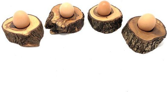 Olivenholz erleben Eierbecher rustikal aus Olivenholz, einzeln oder im Set