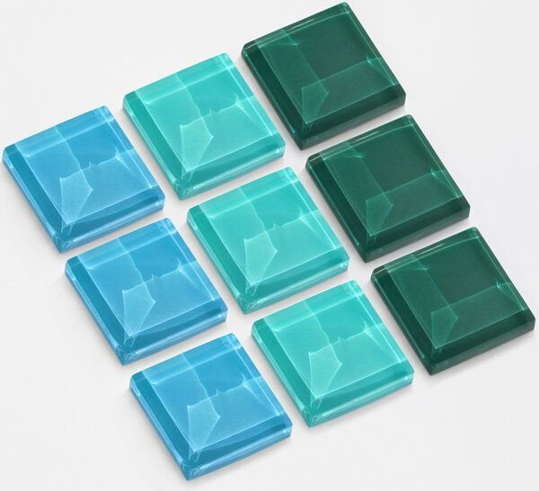 ALEXASCHA Magnet Set aus Upcycling Glas • 9 starke Magnete für den Kühlschrank • ideal zum Verschenken