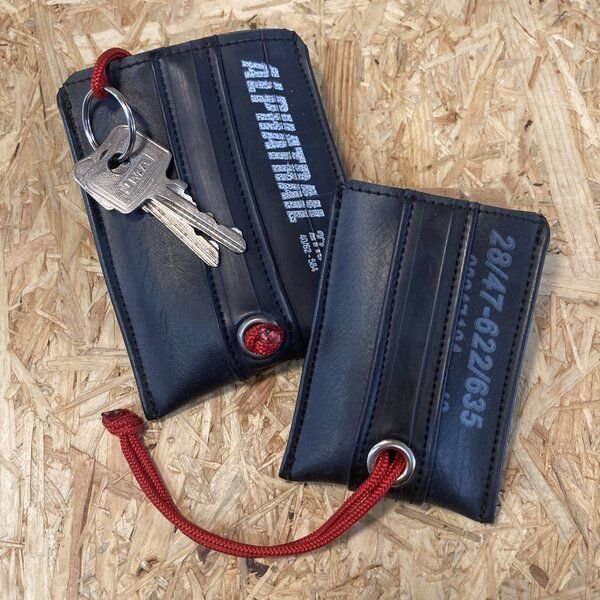 ARTHURKOPF Schlüsseletui aus Fahrradschlauch, Schlüsselglocke