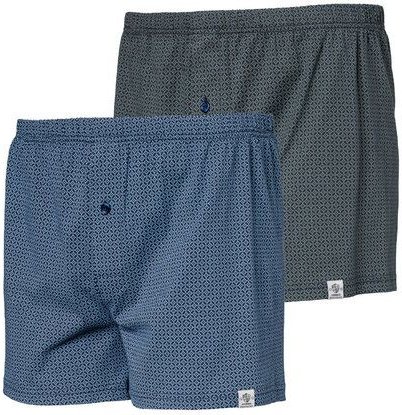 Thumbnail - Haasis Bodywear Herren Jersey Boxer Print, mit Knopfleiste, 2er Pack, Single-Jersey