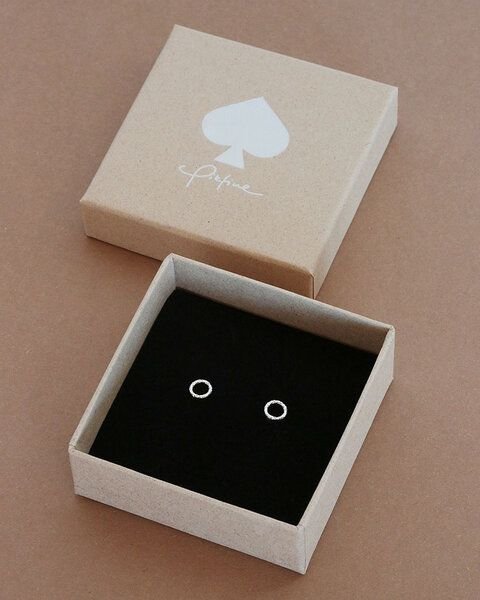 pikfine mini Kreis Ohrstecker "Julie" / silber oder vergoldet