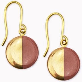 lille mus Porzellan-Ohrhänger HALBKREIS Porzellanschmuck