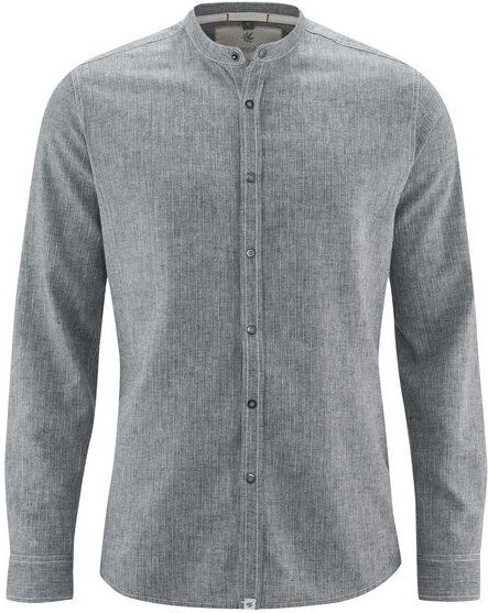 HempAge Herren Langarm Hemd Hanf/Bio-Baumwolle