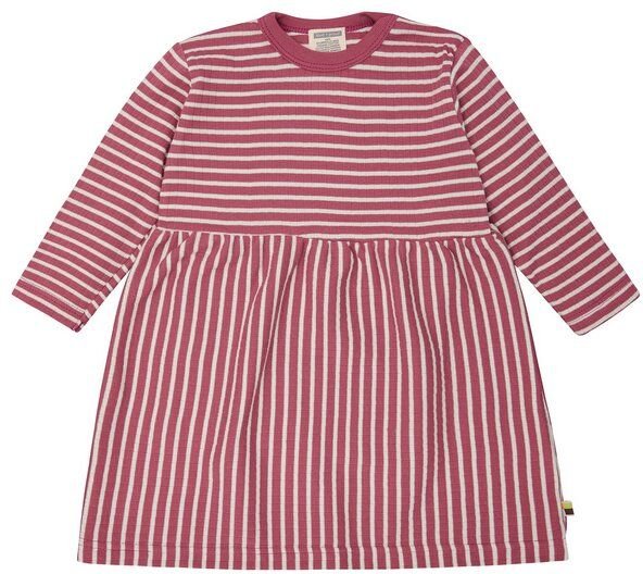 loud + proud Babys & Kinder Kleid langarm gestreift mit Rippe, GOTS-zertifiziert