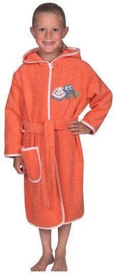 Wörner Kinder Bademantel "Schildkröte" GOTS zertifiziert 2 Farben wählbar