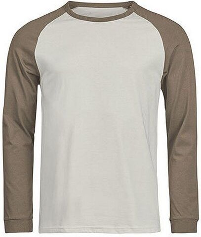TeeJays Herren Langarm T-Shirt Two Tone Bio - Baumwolle bis 3XL Longsleeve