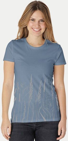 Peaces.bio - handbedruckte Biomode Damen Fit T-Shirt Gräservielfalt