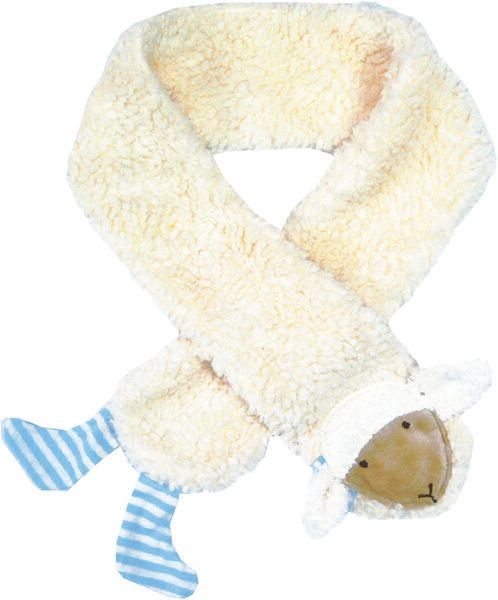 Pat und Patty Kinderschal "Schaf" ,100 % Baumwolle , Plüsch, ca. 9 x 80 cm