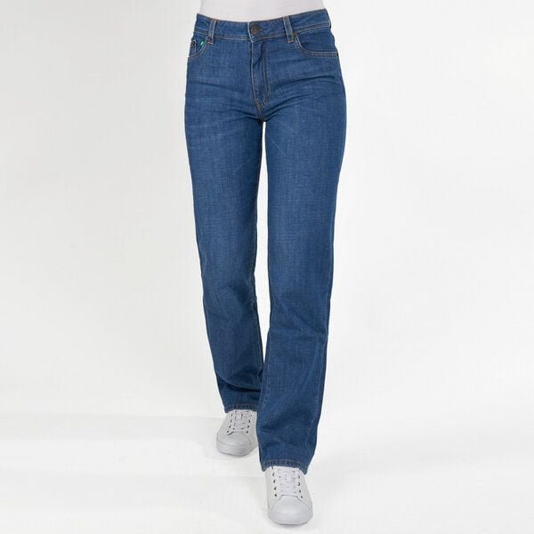 fairjeans Damenjeans CLASSIC, gerades Bein, hoher Bund, in Farben NAVY und WAVES