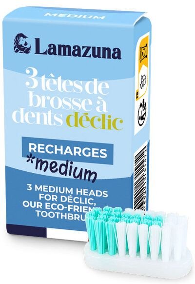 Lamazuna Zahnbürsten-Wechselköpfe, Set 3 Stk.