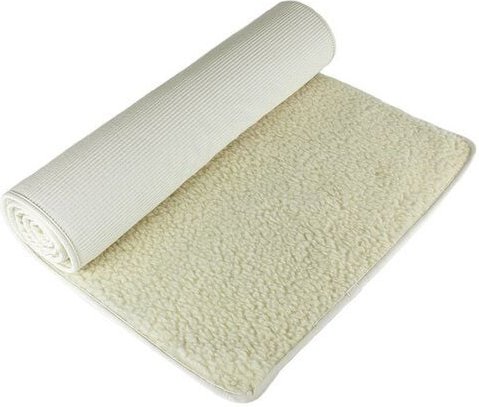 Yogamatte SCHURWOLLE Lotus Design®, mit Baumwolleband eingefasst