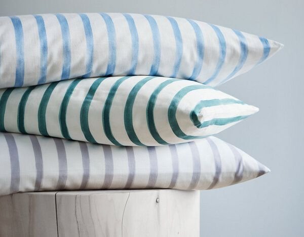 Cotonea Bio Satin-Bettwäsche Aquarell Streifen