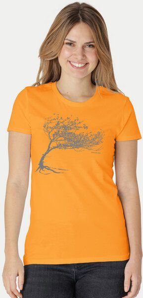 Peaces.bio - handbedruckte Biomode Bio-Damen-T-Shirt "Windy Tree"
