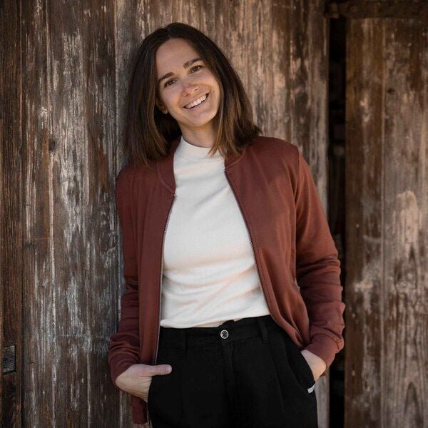 Vresh Clothing Velia - Zip Weste aus Biobaumwolle