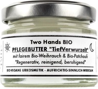 Two Hands BIO PflegeButter „TiefVerwurzelt“ mit fairem Bio-Weihrauch & Bio-Patchouli - Bio Vegan