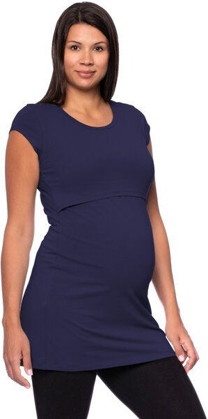 Milchshake 107 BASIC kurzarm Umstands- und Stillshirt extra lang aus Bio Baumwolle