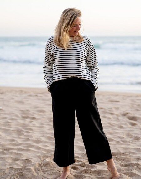 FUXBAU Frauen Leinenhose