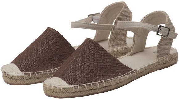 Japanwelt Espadrilles Damen Espadrilles Riemchen Canvas offen Slipper Sommersandalen