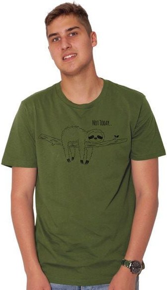 HANDGEDRUCKT "Not Today..." Männer T-Shirt reine Biobaumwolle (kbA)