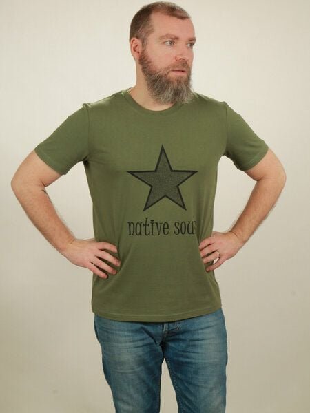 NATIVE SOULS T-Shirt Herren - Star - green
