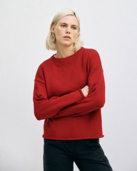 Rotholz Oversize Strickpullover